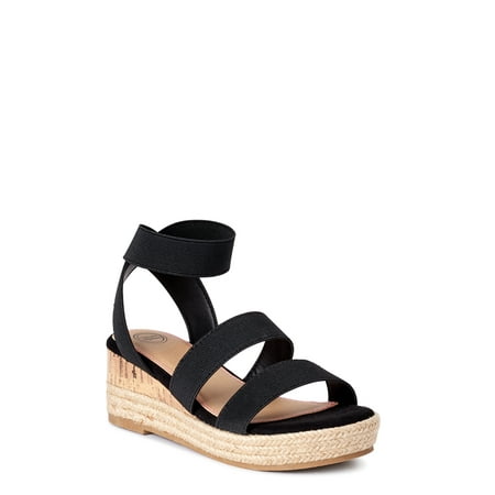 Wonder Nation Elastic Wedge Sandals (Little Girls & Big Girls)