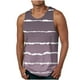 thumbnail image 1 of Hombres Casual Gradación Raya Impresión Suéter Cuello Redondo Tanque Deportivo, 1 of 4