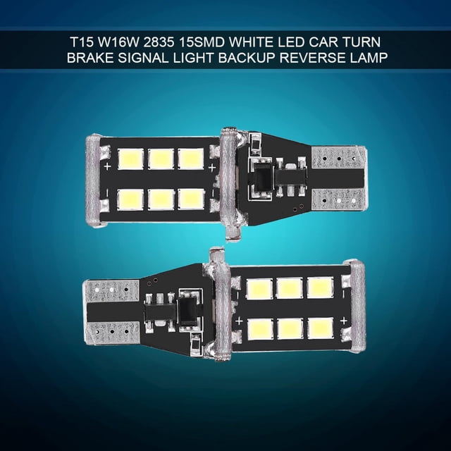 Par Universal Canbus T15 W16W 2835 LED blanco luz de señal de freno de giro de coche lámpara de marcha atrás de respaldo