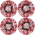 thumbnail image 2 of Shower Caps,Red Christmas Snowflake Pattern Waterproof Shower Cap for Women 4 Pieces,Double Reusable Hair Cover for Shower PEVA Elastic Stretch Hem, 2 of 7