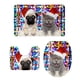 thumbnail image 4 of Juego de 3 piezas: Funda para asiento de inodoro + Alfombrilla de baño + Alfombra para pedestal. Ideal para Navidad, hogar o fiestas. K, 4 of 6