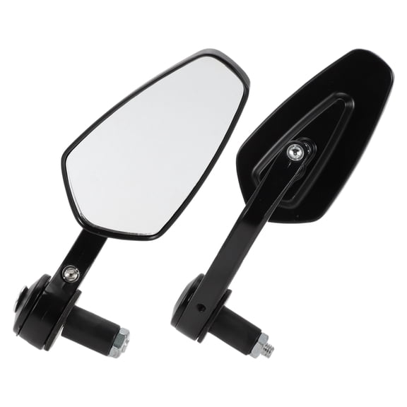 Unique Bargains Universal Motorcycle Rear View Mirrors Adjustable Handlebar Mirrors Aluminum 1 Set Black M8 Prismatic Shape
