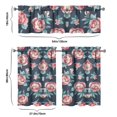 thumbnail image 6 of Pioneer Kitchen Curtains and Valance Set 36 Inch Tier Vintage Rose 3 Pieces Set Dining Room Small Curtain Drapes Cafe Curtains Valance for Home Decor Rod Pocket, 6 of 6