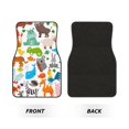 thumbnail image 2 of Honeii Animals Print Car Foot Mat Four-Piece Set - Front & Rear Universal Car Floor Mats for SUVs, Trucks, Sedans, 2 of 7
