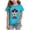 F4-Sky Blue, variant on sdbrld Girls Christmas Shirts Kids Short Sleeve Xmas Ugly Graphic Tees Gift for Children Pink Sizes 3-4 Years