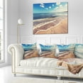 thumbnail image 2 of Designart Tropical Beach Island in Gili - Seashore Throw Pillow - 18x18, 2 of 4
