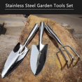 thumbnail image 2 of Gardening Tools, 3 Pieces 100% Stainless Steel Gardening Kit Outdoor Hand Tools, 2 of 5