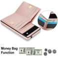 thumbnail image 3 of ELEHOLD Case for Google Pixel 6a,Business PU Leather Stand Case with Card Holder & Ring Holder,Rosegold, 3 of 7