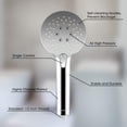 thumbnail image 3 of DAMAIE Water Saving Anti Limestone Shower Head, Filter Hand Shower with 3 High Pressure Mode, Hand Shower Universal Filter Hand Shower Bathroom, 3 of 5