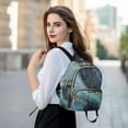 thumbnail image 6 of FORMRS Mini Backpack Purse for Women Quilted Travel Daypack Casual Shoulder Bag, Black Marble, 6 of 7
