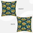 thumbnail image 3 of Fotbe Sunflowers Pattern Velvet Decorative Throw Pillow Covers with Elegant Piping, Soft Plush Cushion Cover for Sofa, Bed, Car, Office-16"x16", 3 of 8