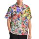 thumbnail image 3 of Camisas hawaianas con estampado 3D de pájaros, flamencos y loros para hombre, camisa de playa para vacaciones, blusa de solapa de manga corta a la moda, ropa de calle, 3 of 5