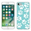 Slim-Fit Case for Apple iPhone 8, OneToughShield Â® Premium TPU Gel Phone Case - Pet Paw / Teal