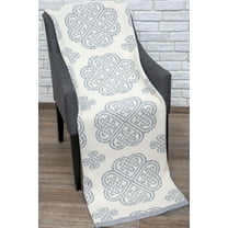 SAOL Irish Traditional Celtic Knot Wool Throw Blanket for Bed Couch Sofa 71'' x 47'' Made in Ireland