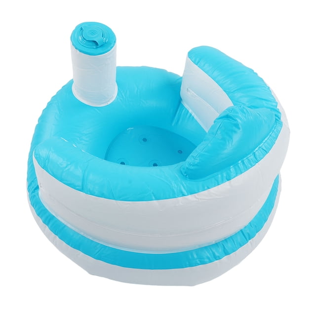 Silla De Aprendizaje Para Bebé, Silla De Bebé Inflable PVC Conveniente Fácil De Almacenar Azul Para El Hogar