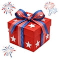 thumbnail image 4 of 4th of July Ribbon Patriotic Wired Ribbons for Crafts Wrapping Wreath Bows Red White and Blue Ribbon American Flag Ribbons for 250th Anniversary Party Home Decoration,1"x 10 Yards, 4 of 8