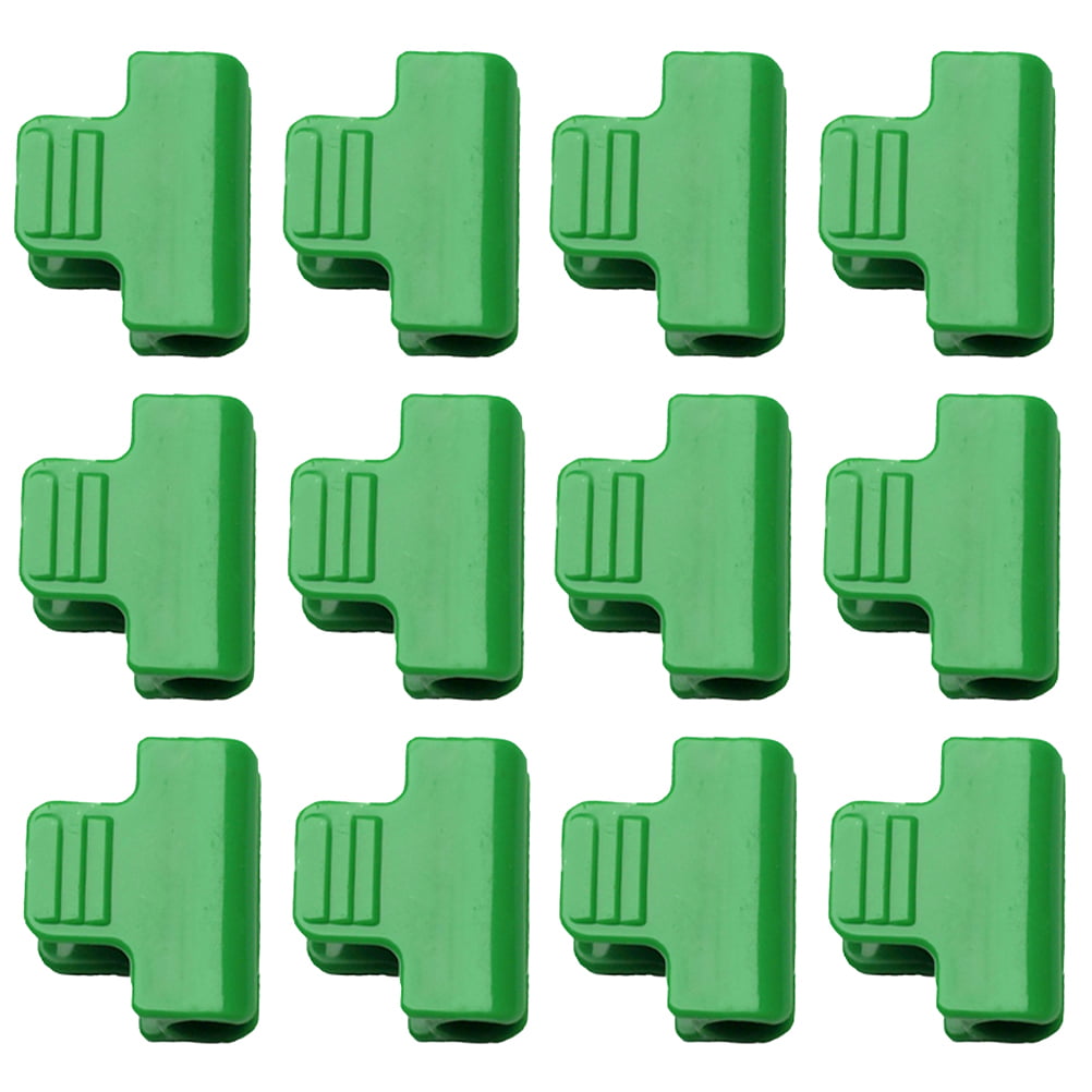 12Pcs Plastic Green Clip Film Cover Fixing Buckle Clamp Snap Greenhouse Tool 