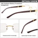 thumbnail image 4 of Gafas de sol COASION Fashion sin montura para mujer/hombre, 4 of 5