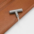 thumbnail image 4 of 30 Pack Cabinet Knobs Drawer Pulls Brushed Nickel Furniture Hardware - T Bar Euro Style Nickel Kitchen Cabinet Door Handle Bathroom Cabinet Pulls Stainless Steel, 4 of 5