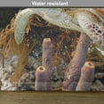 thumbnail image 6 of Ambesonne Turtle Place Mats Set of 4, Tropic Waters Coral Reef, Standard Size, Pale Coffee Brown Blue, 6 of 6