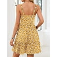 thumbnail image 2 of Sociala Womens Adjustable Straps Dress with Pockets Cute Sleeveless High Waist A-line Sundress Built-in Bra, 2 of 8