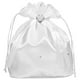 thumbnail image 1 of Bolso de mano tipo muñeca decorado con flores de satén blanco para novia o dama de honor (Flor Perla), 1 of 8