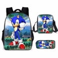 thumbnail image 1 of Sonic Primary School School Bag Three-piece Set Anime Cartoon Backpack Shoulder Bag Pencil Case High Quality Ultra-high Quality Advanced Customization, 1 of 5