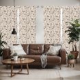 thumbnail image 2 of Ambesonne Retro Window Curtains, Octopus Crab Seahorse, Each 28" W x 84" L, Beige Brown, 2 of 5