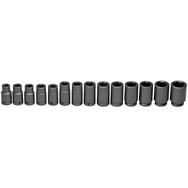 Wright Tool 660 3/4" Drive 6 Point Standard Metric Impact Socket Set (14-Piece)