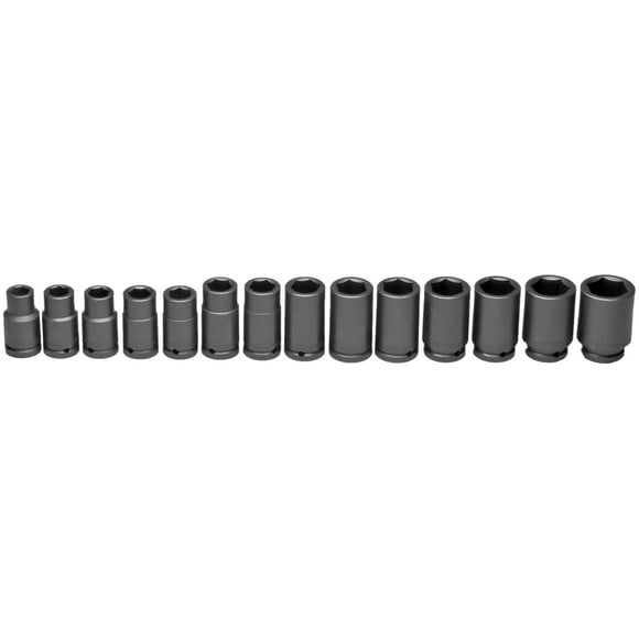 Wright Tool 660 3/4" Drive 6 Point Standard Metric Impact Socket Set (14-Piece)