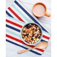 thumbnail image 3 of Red Blue Stripe Kitchen Dish Towels for Drying Dishes Set of 3, Gradient Geometric White Vertical Striped Waffle Weave Microfiber Hand Tea Bathroom Towels Quick Dry & Absorbent Towel 12x12, 3 of 7