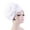 White, variant on Flower Turban Head Wrap Vintage Headwrap Hats Elastic Beanie Head Scarf for Women