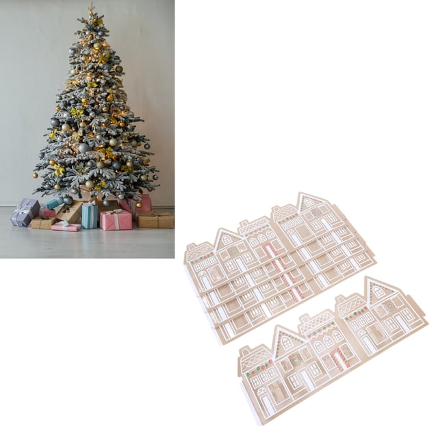 Luces LED Para Decoración De Casa De Pan De Jengibre, Collar De árbol De Navidad De PVC De Primera Con Caja De Batería, Para Decoración Navideña Del Hogar, Ambiente De