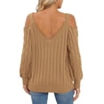 thumbnail image 3 of TINZ Sweater Dress Long Sleeve Oversized Tunic With Exquisite Embroidery And Panel Design Warm Winter Knit Vest Dress Long Pullover Sweater Belted Long Dress, 3 of 6