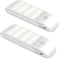 thumbnail image 1 of Luz de noche LED ZHAOCHENG 2 paquetes con sensor de movimiento recargables por USB luz blanca natural, 1 of 5