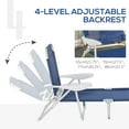 thumbnail image 6 of Outsunny Folding Chaise Lounge 4-Position Adjustable Lounge Chair, Blue, 6 of 9