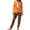 D Orange, variant on Womens Pajamas Fall Pajama Sets with Pumpkin Bat Ghost Print Long Sleeve Top and Loose Fit Pants Cozy Casual Sleepwear Women's Sleepwear Orange L