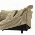 thumbnail image 5 of Modern Camel Corduroy Armless Sofa - 85×80×75cm, Sturdy & Removable, 5 of 18