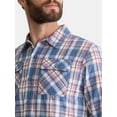 thumbnail image 4 of Burnside Men's and Big Men's Modern Fit Plaid Flannel Shirt with Long Sleeves, Sizes S-2XL, 4 of 5