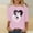 Pink, variant on HaoXianJian Valentine's Day Shirt for Women Glitter Love Heart Printed T-Shirt Top 3/4 Sleeve Tee Crew Neck Casual Blouse Tops Size S-2X