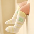 thumbnail image 4 of Laklulu 3 Pairs Children's Spring Summer fall Soft children's Toddler baby girls Boys crewneck socks - Alphabet Series, 4 of 5