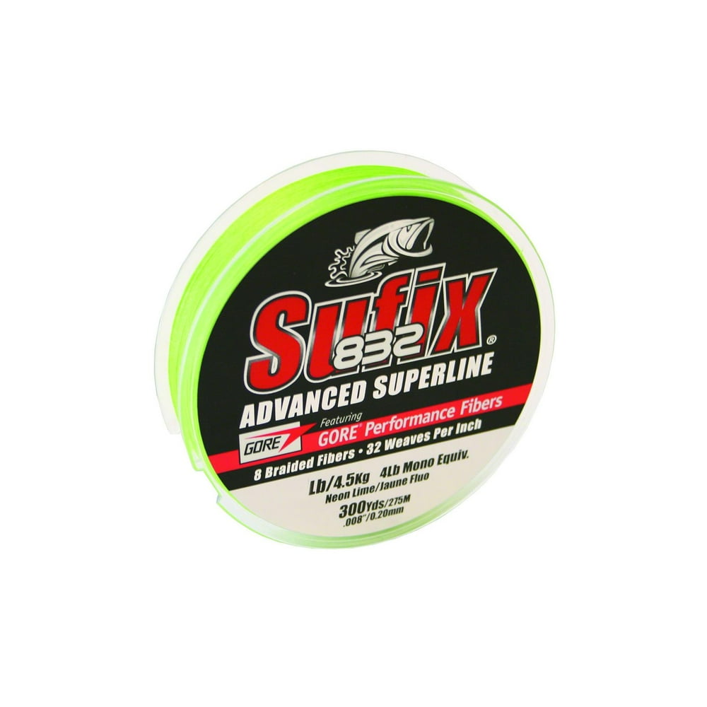 Sufix 832 Advanced Superline Braided Fishing Line 150 yd 20lb Neon Lime