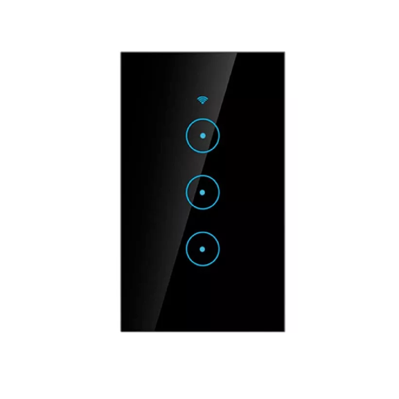 Interruptor Inteligente Wi-fi De 3 Vías Negro Sin Neutro BLOOSOM