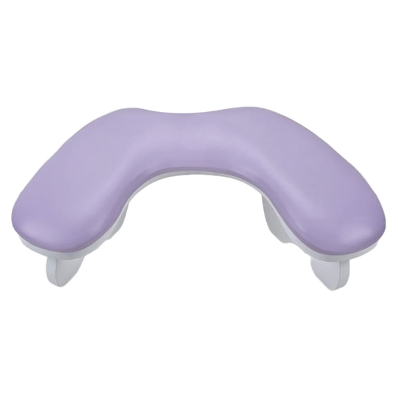 EHJRE PU Leather U Shape Arm Rest, Manicure Armrest, Nail Arm Rest Stand, Nail Hand Rest Breathable for Salons, Home, Acrylic Nails Violet