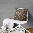 thumbnail image 6 of Ethnic Design Boho Decorative Throw Pillow Covers 18 X 18 Inch, Set Of 2, Linen Study Sofa Cushion Cover Indoor Living Room Home Decor, 6 of 7