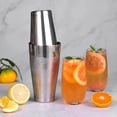 thumbnail image 3 of Juego de Coctelera Boston, 17 Oz y 24 Oz, Herramientas Profesionales de Bar para Barman, Mezclador de Bebidas para Coctelería (Plateado), 3 of 5