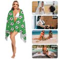 thumbnail image 3 of Green Football Custom Name Boy Beach Pool Towel, 3 of 4