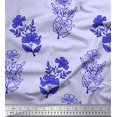 thumbnail image 1 of Soimoi Rayon Fabric Leaves & Floral Block Print Fabric by Yard 42 Inch Wide, 1 of 3