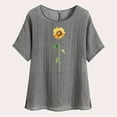 thumbnail image 5 of Riecok Short Sleeve Blouses for Girls Boy dressy Crewneck Shirt Kids Clothes Toddler Kids Boy Comfortable Lightweight Trendy Outfits Blouses Top Summer L Gray, 5 of 8