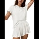 thumbnail image 1 of Conjunto de Pijama de Verano de 2 Piezas de Punto Acanalado y Corta para Mujer, Suave y Cómodo, para Estar en Casa. S, 1 of 9